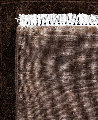 Overdyed One-of-a-Kind Wool Brown Runner 2' 7" x 4' 4"