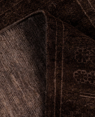 Overdyed One-of-a-Kind Wool Brown Runner 2' 7" x 4' 4"