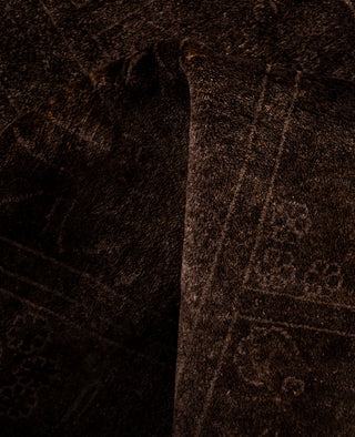 Overdyed One-of-a-Kind Wool Brown Runner 2' 7" x 4' 4"