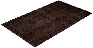 Overdyed One-of-a-Kind Wool Brown Runner 2' 7" x 4' 4"