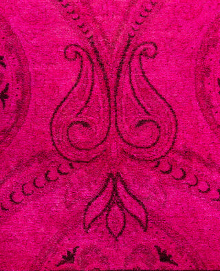 Overdyed One-of-a-Kind Wool Pink Area Rug 2' 8" x 4' 5"
