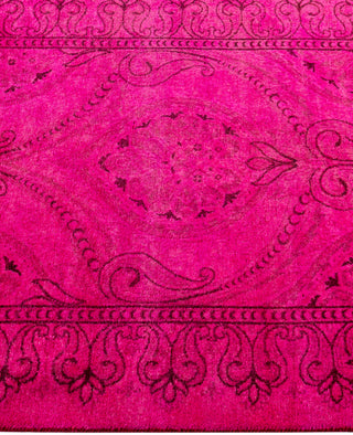 Overdyed One-of-a-Kind Wool Pink Area Rug 2' 8" x 4' 5"