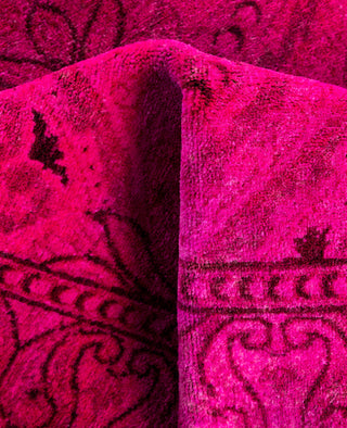 Overdyed One-of-a-Kind Wool Pink Area Rug 2' 8" x 4' 5"