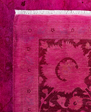 Overdyed One-of-a-Kind Wool Pink Area Rug 12' 2" x 19' 3"