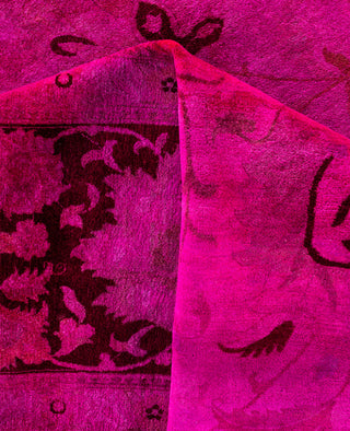 Overdyed One-of-a-Kind Wool Pink Area Rug 12' 2" x 19' 3"