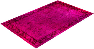 Overdyed One-of-a-Kind Wool Pink Area Rug 12' 2" x 19' 3"