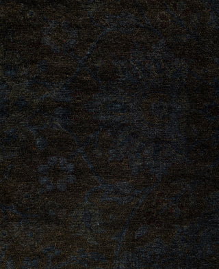 Contemporary Overdyed Wool Hand Knotted Gray Runner 2' 6" x 10' 2"