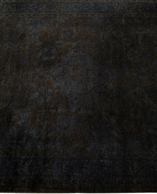Contemporary Overdyed Wool Hand Knotted Gray Runner 2' 6" x 10' 2"