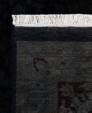 Contemporary Overdyed Wool Hand Knotted Black Area Rug 9' 2" x 11' 8"