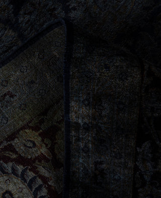 Contemporary Overdyed Wool Hand Knotted Black Area Rug 9' 2" x 11' 8"