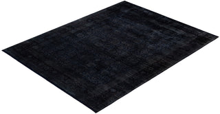 Contemporary Overdyed Wool Hand Knotted Black Area Rug 9' 2" x 11' 8"
