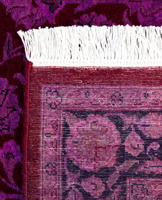 Contemporary Overdyed Wool Hand Knotted Red Runner 2' 7" x 12' 1"