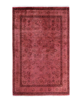 Fine Vibrance, One-of-a-Kind Hand-Knotted Area Rug  - Pink, 4' 2" x 6' 5"