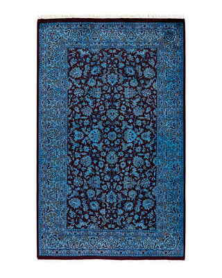 Modern Fine Vibrance Blue Area Rug 3' 2" x 5' 1"
