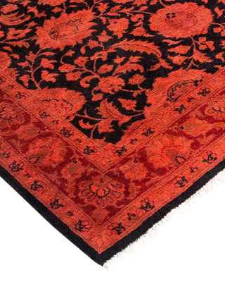 Contemporary Hand-Knotted Overdyed Orange Area Rug 3' 2" x 4' 10"
