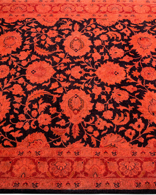 Modern Overdyed Hand Knotted Wool Orange Area Rug 3' 2" x 4' 10"