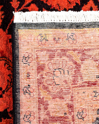 Contemporary Hand-Knotted Overdyed Orange Area Rug 3' 2" x 4' 10"