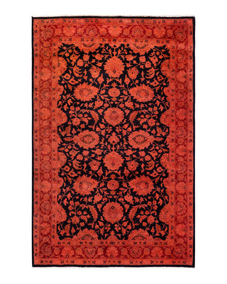 Modern Fine Vibrance Orange Area Rug 3' 2" x 4' 10"