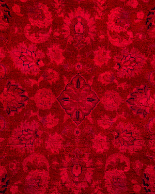 Contemporary Hand-Knotted Overdyed Pink Area Rug 3' 1" x 5' 5"