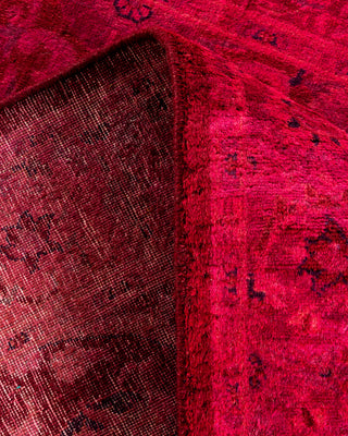 Contemporary Hand-Knotted Overdyed Pink Area Rug 3' 1" x 5' 5"