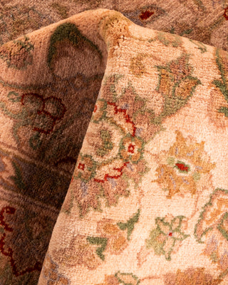 Contemporary Hand-Knotted Overdyed Beige Area Rug 3' 1" x 5' 5"