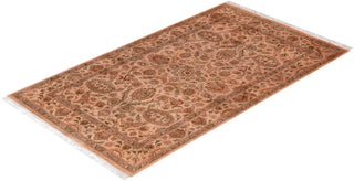 Contemporary Hand-Knotted Overdyed Beige Area Rug 3' 1" x 5' 5"