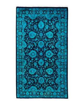 Fine Vibrance, One-of-a-Kind Hand-Knotted Area Rug  - Black, 3' 2" x 5' 5"