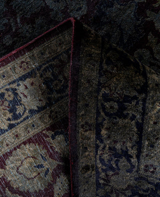 Overdyed One-of-a-Kind Wool Black Area Rug 3' 2" x 5' 2"