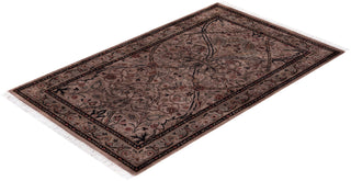 Contemporary Hand Knotted Overdyed Pink Runner 2' 8" x 4' 3"