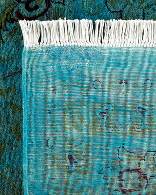 Contemporary Hand-Knotted Overdyed Blue Area Rug 8' 2" x 10' 2"