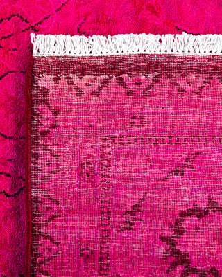 Contemporary Hand-Knotted Overdyed Pink Area Rug 6' 3" x 9' 0"
