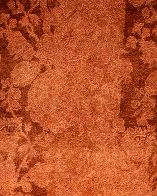 Contemporary Hand-Knotted Overdyed Brown Square Area Rug 5' 1" x 5' 1"