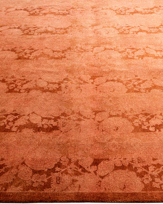 Contemporary Hand-Knotted Overdyed Brown Square Area Rug 5' 1" x 5' 1"