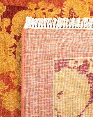 Traditional Hand Knotted Pink Square Area Rug 4' 4" x 4' 4"