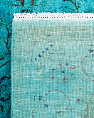 Contemporary Hand-Knotted Overdyed Blue Area Rug 4' 3" x 5' 10"