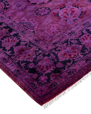 Contemporary Fine Vibrance Purple Wool Area Rug - 4' 3" x 6' 4"