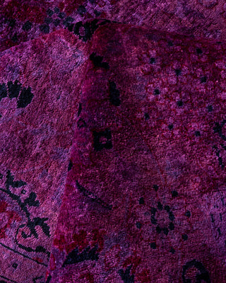 Contemporary Fine Vibrance Purple Wool Area Rug - 4' 3" x 6' 4"