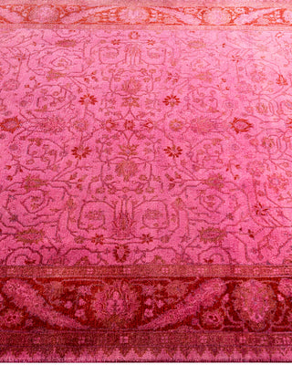Contemporary Hand-Knotted Overdyed Pink Area Rug 4' 2" x 6' 3"