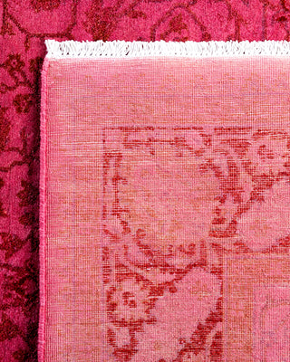 Contemporary Hand-Knotted Overdyed Pink Area Rug 4' 2" x 6' 3"