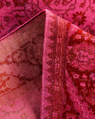 Contemporary Hand-Knotted Overdyed Pink Area Rug 4' 2" x 6' 3"