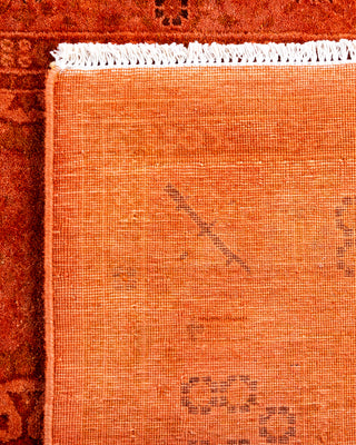 Contemporary Hand-Knotted Overdyed Orange Area Rug 3' 2" x 4' 10"