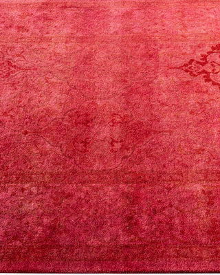 Contemporary Hand-Knotted Overdyed Pink Area Rug 3' 3" x 5' 2"