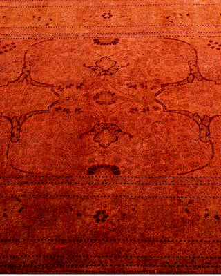 Contemporary Hand-Knotted Overdyed Orange Area Rug 3' 2" x 5' 5"