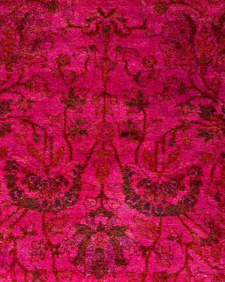 Contemporary Overyed Wool Hand Knotted Pink Area Rug 3' 3" x 5' 3"