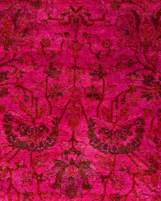 Contemporary Hand-Knotted Overdyed Pink Area Rug 3' 3" x 5' 3"