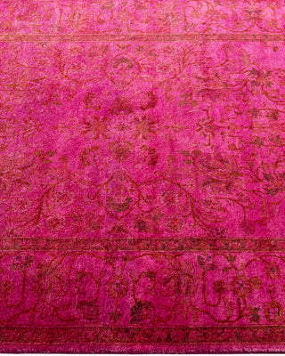 Contemporary Hand-Knotted Overdyed Pink Area Rug 3' 3" x 5' 3"