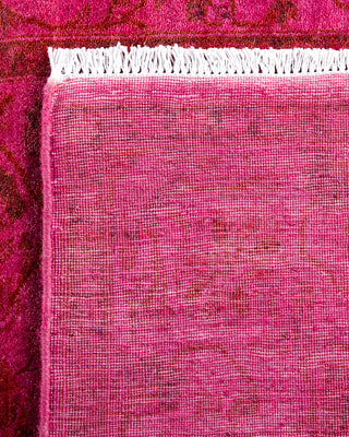 Contemporary Hand-Knotted Overdyed Pink Area Rug 3' 3" x 5' 3"