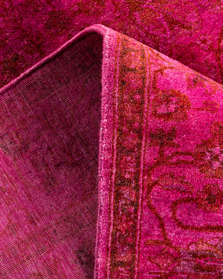Contemporary Hand-Knotted Overdyed Pink Area Rug 3' 3" x 5' 3"