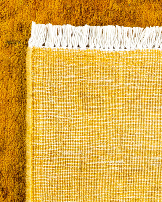 Contemporary Fine Vibrance Yellow Wool Area Rug - 3' 2" x 4' 6"