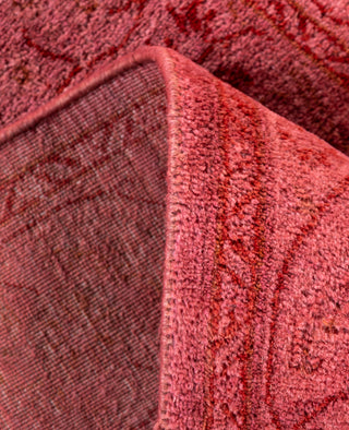 Contemporary Overdyed Wool Hand Knotted Pink Runner 2' 6" x 14' 2"